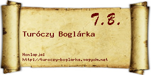 Turóczy Boglárka névjegykártya