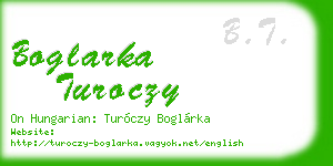 boglarka turoczy business card